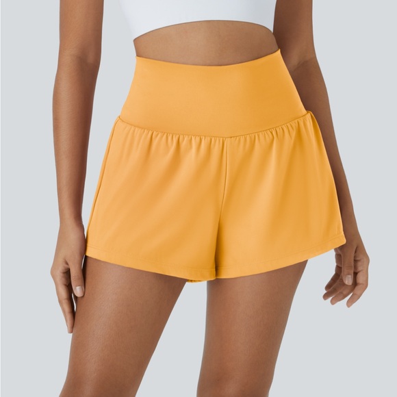 HALARA Pants - HALARA Women's High-Waisted Mustard Shorts